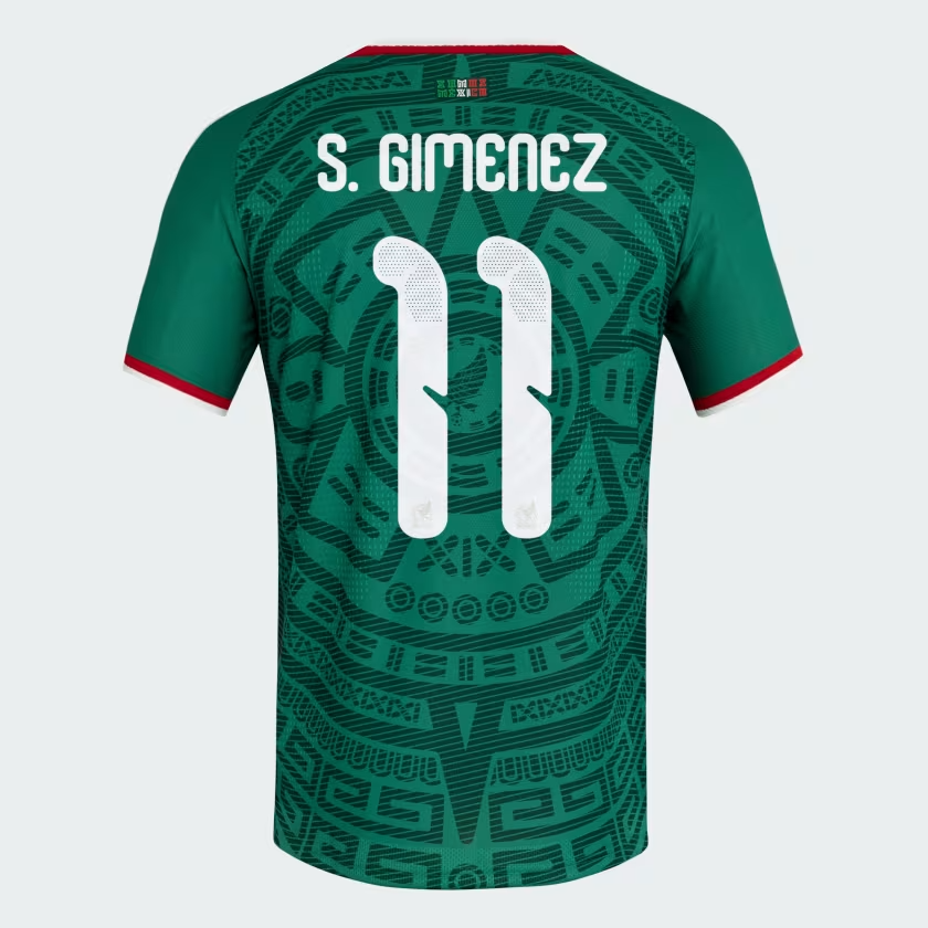 Kinder Mexiko 2026 Heim authentisches WM-Shirt S. GIMENEZ #11