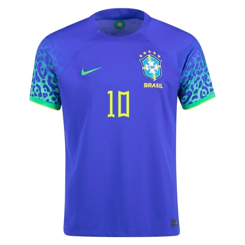 Neymar #10 Brasilien Auswärts Jersey Weltmeister schaft 2022