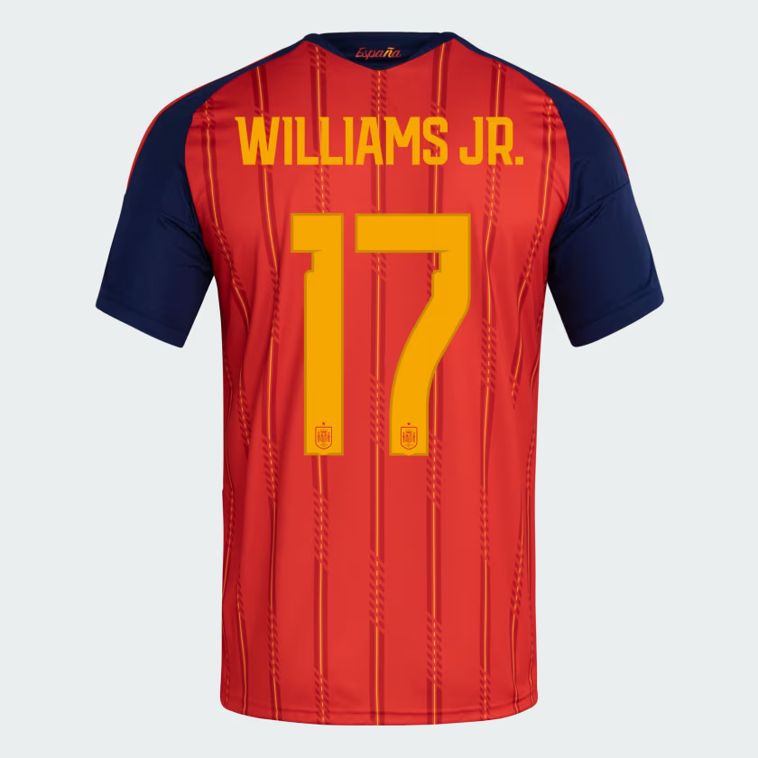 Kinder Spanien 2026 Heim Authentisches WM-Trikot WILLIAMS JR. #17