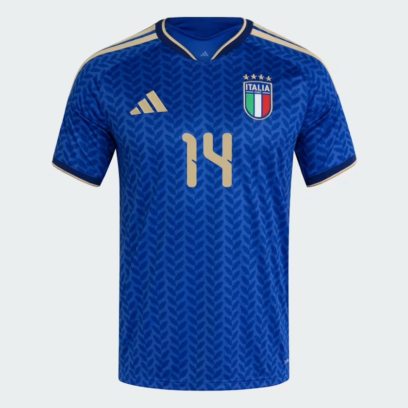 Kinder Italien 2026 Heim authentisches WM-Shirt CHIESA #14