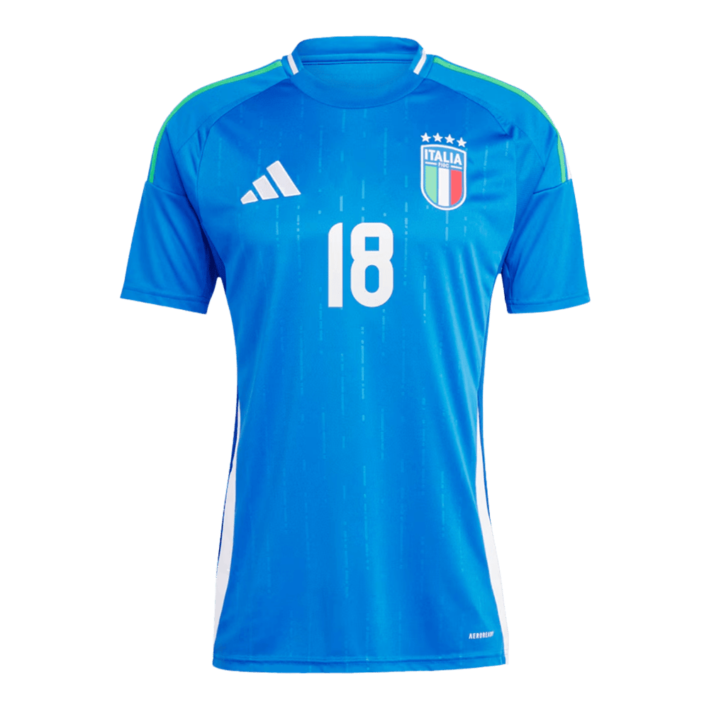 Nicolo Barella #18 Italien Home Jersey EURO 2024