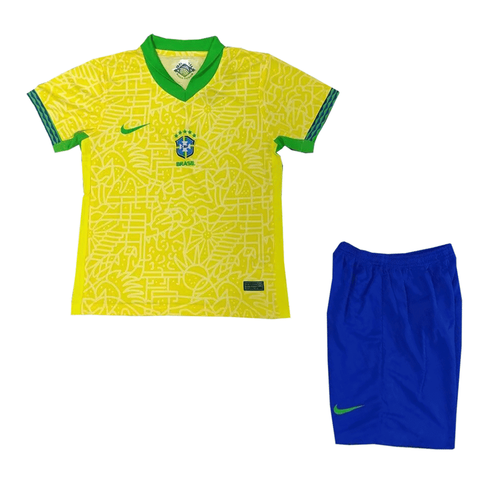 Kinder Brasilien Heim Jersey Shorts Copa America 2024
