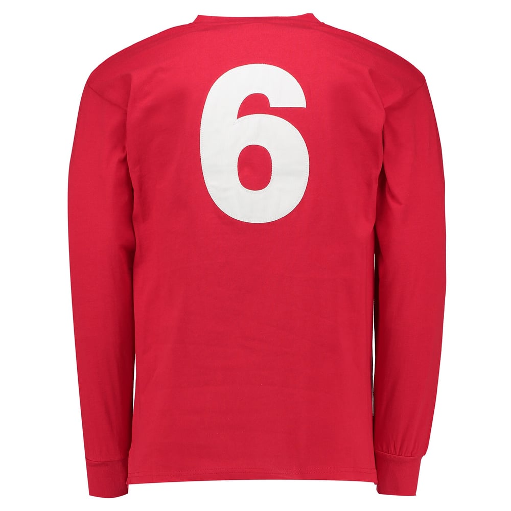 Kinder England 1966 Auswärts-Weltcup-Finale Retro Langarm Shirt #6