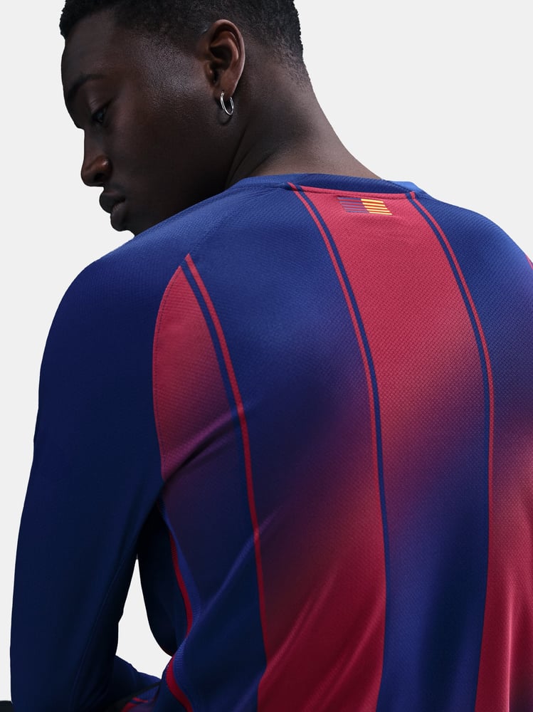 Men's FC Barcelona 2025/26 Home Long Sleeve UCL Shirt