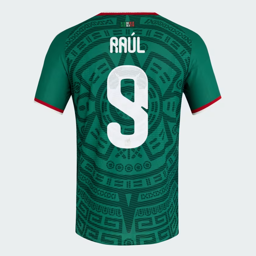 Kinder Mexiko 2026 Heim authentisches WM-Shirt RAÚL #9