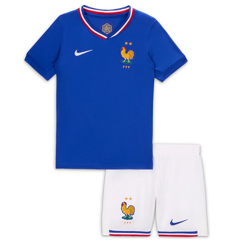Kinder Frankreich Heim Jersey Shorts EURO 2024