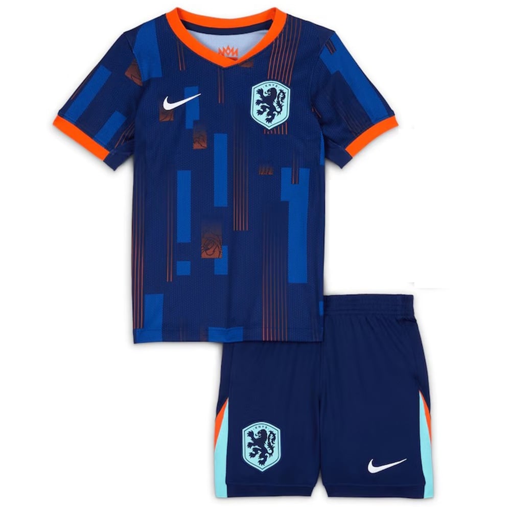 Kinder Niederlande Auswärts Jersey Shorts EURO 2024
