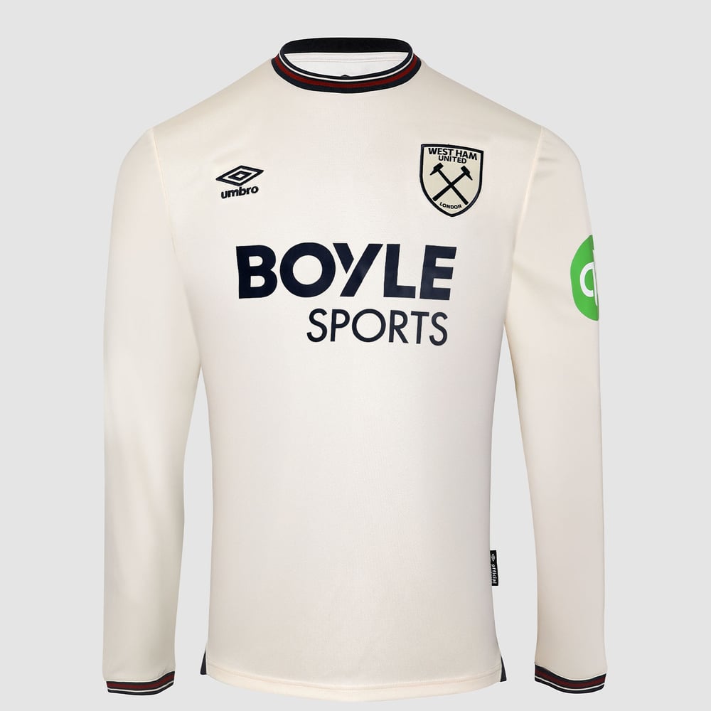 Kinder West Ham United 2025/26 Auswärts Langarm-Shirt