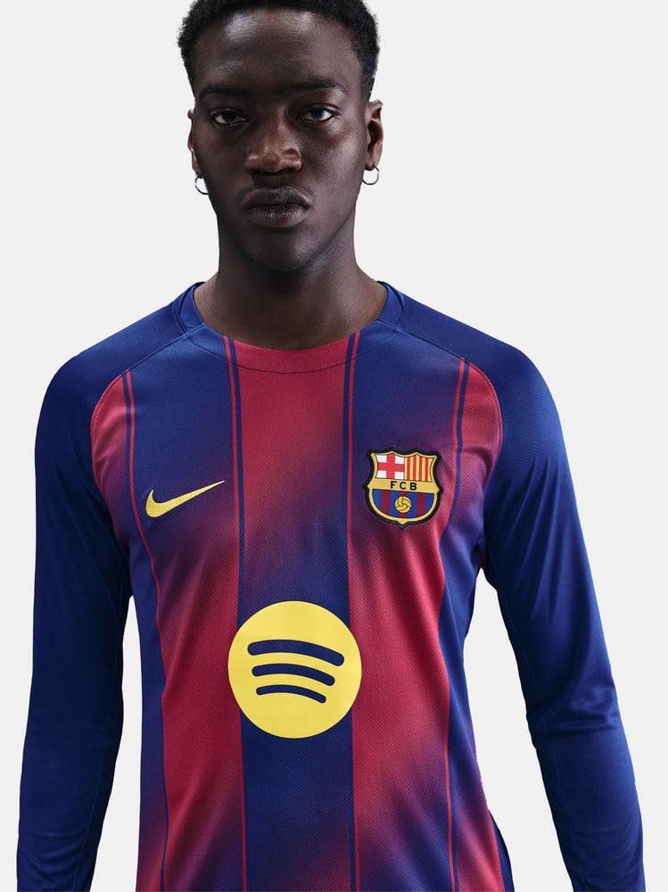 Men's FC Barcelona 2025/26 Home Long Sleeve UCL Shirt