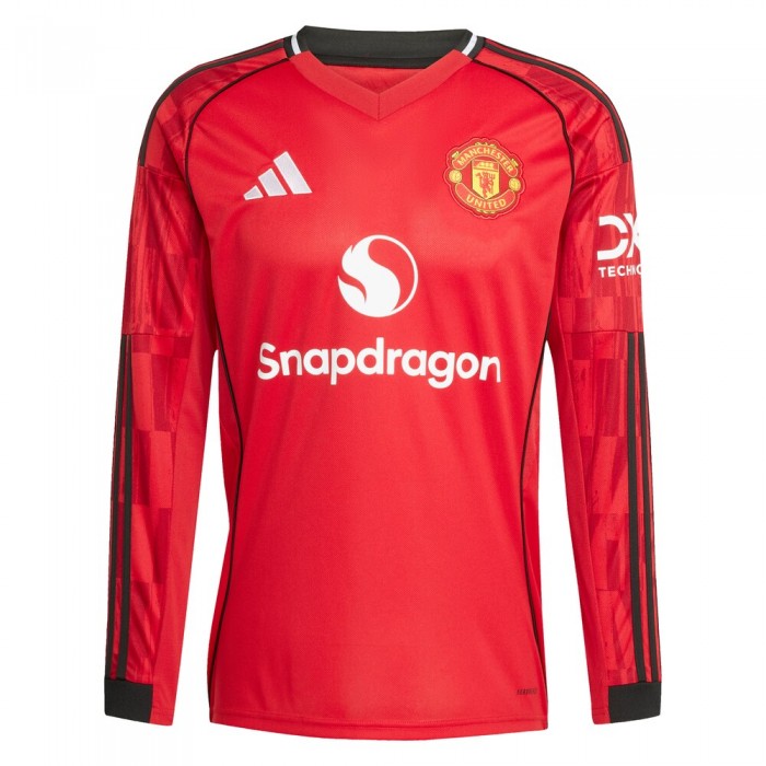 Kinder Manchester United 2025/26 Heim-Langarm-Shirt