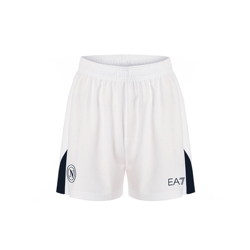 Kinder Napoli 2024/25 Home Shorts-Weiß/Marineblau
