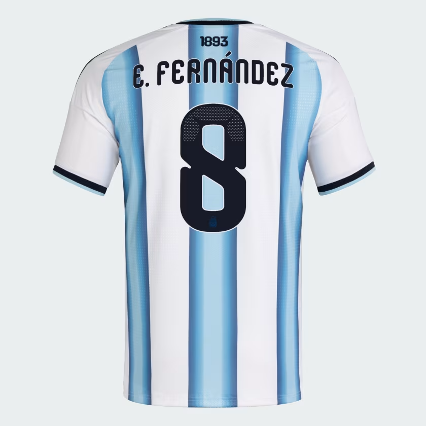 Kinder Argentinien 2026 Heim authentisches WM-Shirt E. FERNÁNDEZ #8