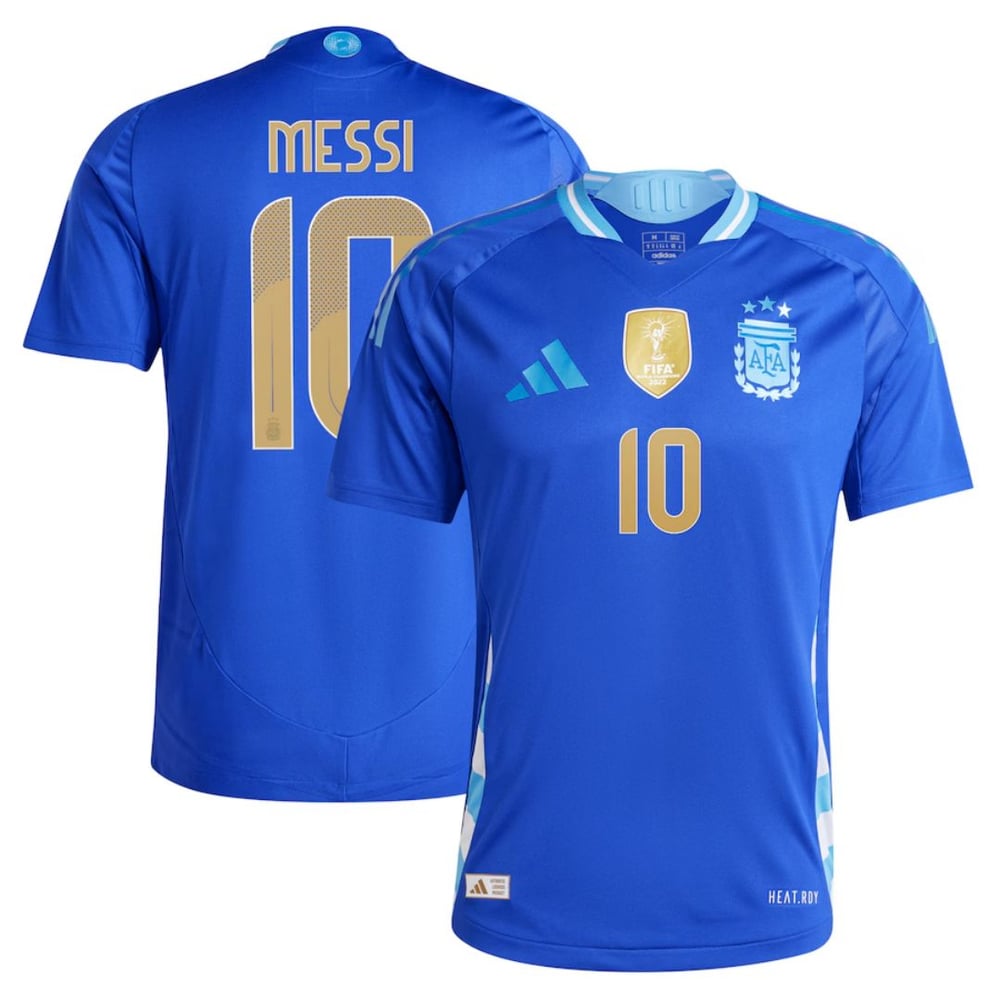 Lionel Messi #10 Argentinien Spieler Version Auswärts Jersey Copa America 2024