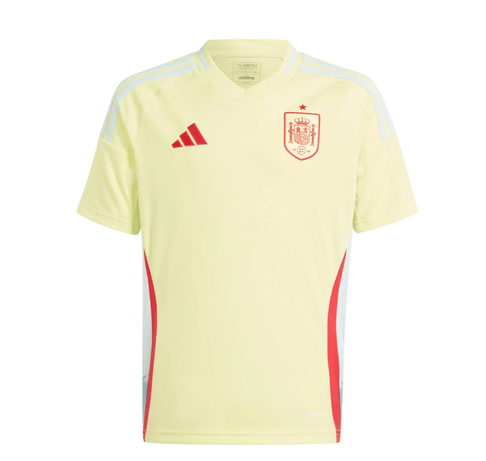 Kinder Spanien Auswärtstrikot Kurze Hosen EURO 2024