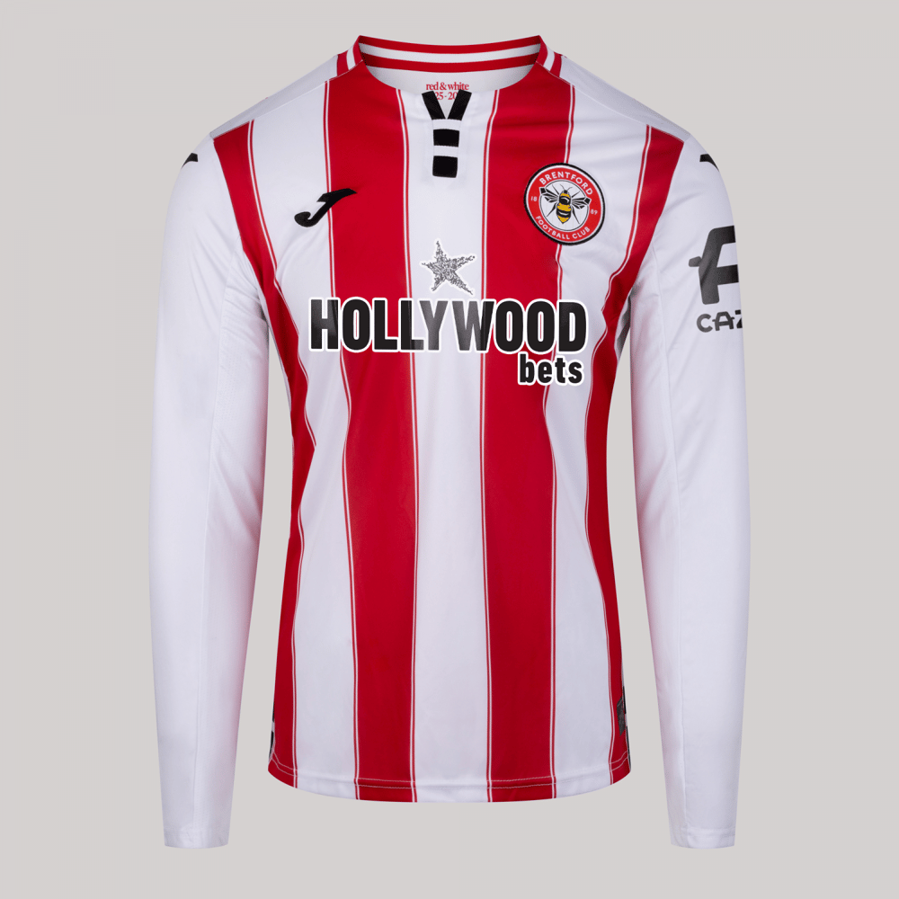 Frauen Brent ford 2025/26 Heim lang ärmel iges Hemd