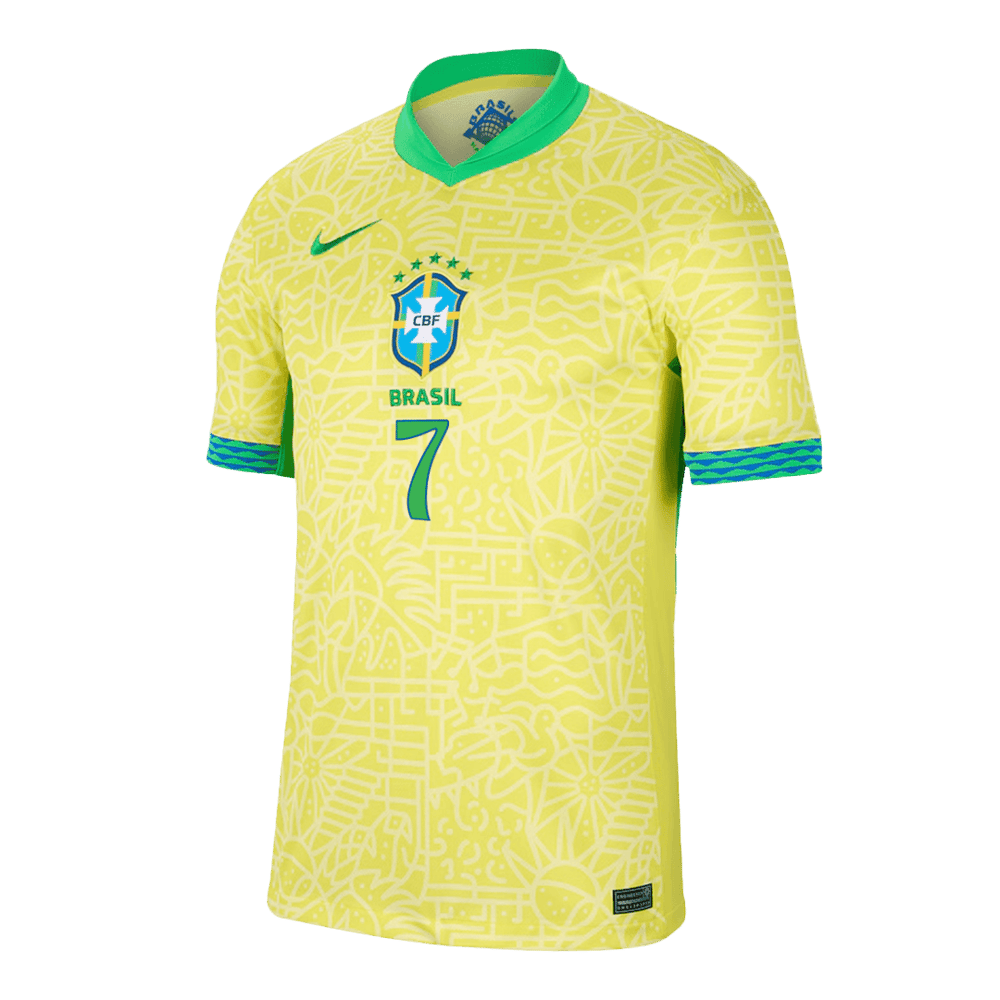 VINI JR. #7 Brasilien Home Jersey Cup Amerika 2024.