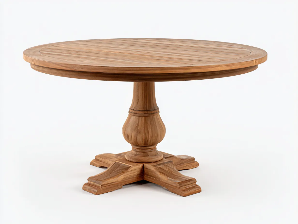 Gartentisch - Teakholz - 112x112x75 cm - Naturbraun - Klassisch-Bamboomybay