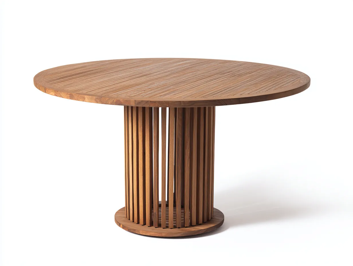 Gartentisch - Teakholz - 125x125x74 cm - Naturbraun - Modern-Bamboomybay