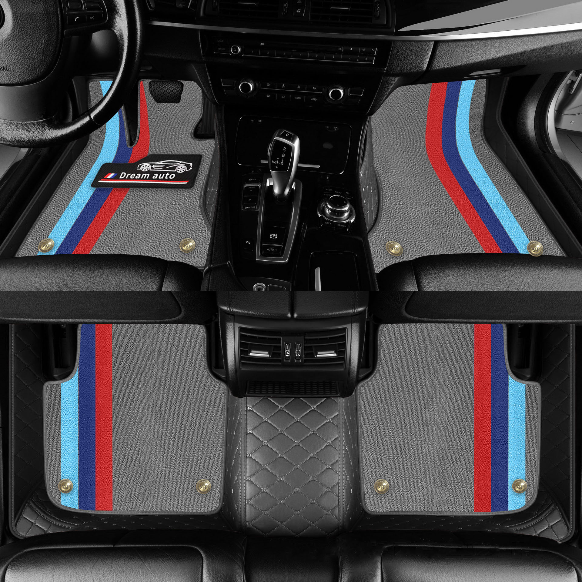 Double Layer Car Floor Mats 5D Luxury Leather Special Car Mats