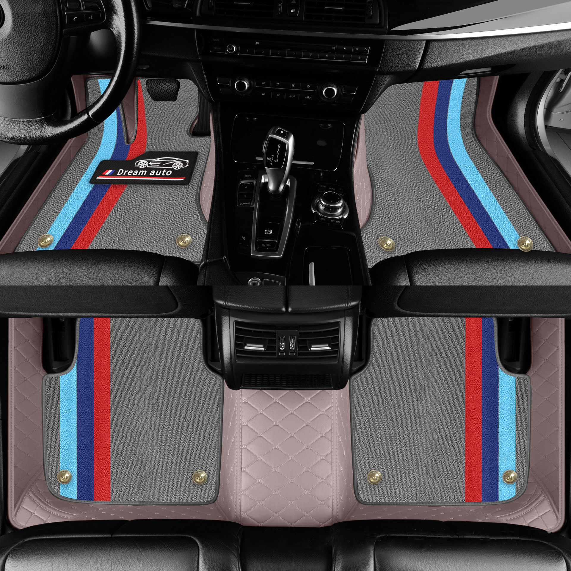Double Layer Car Floor Mats 5D Luxury Leather Special Car Mats