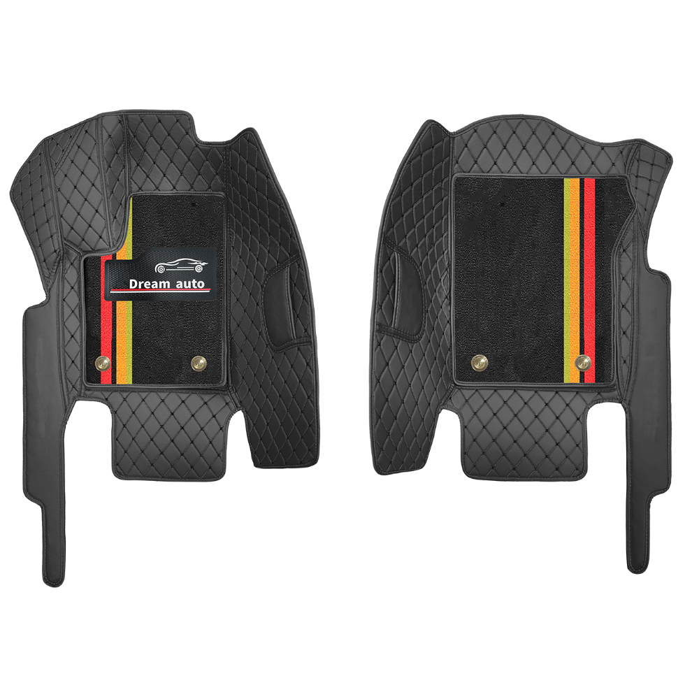 Double Layer Car Floor Mats 5D Luxury Leather Special Car Mats