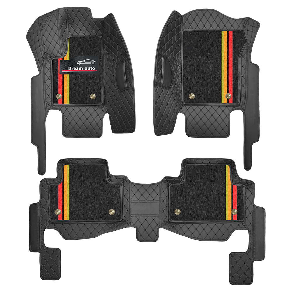 Double Layer Car Floor Mats 5D Luxury Leather Special Car Mats