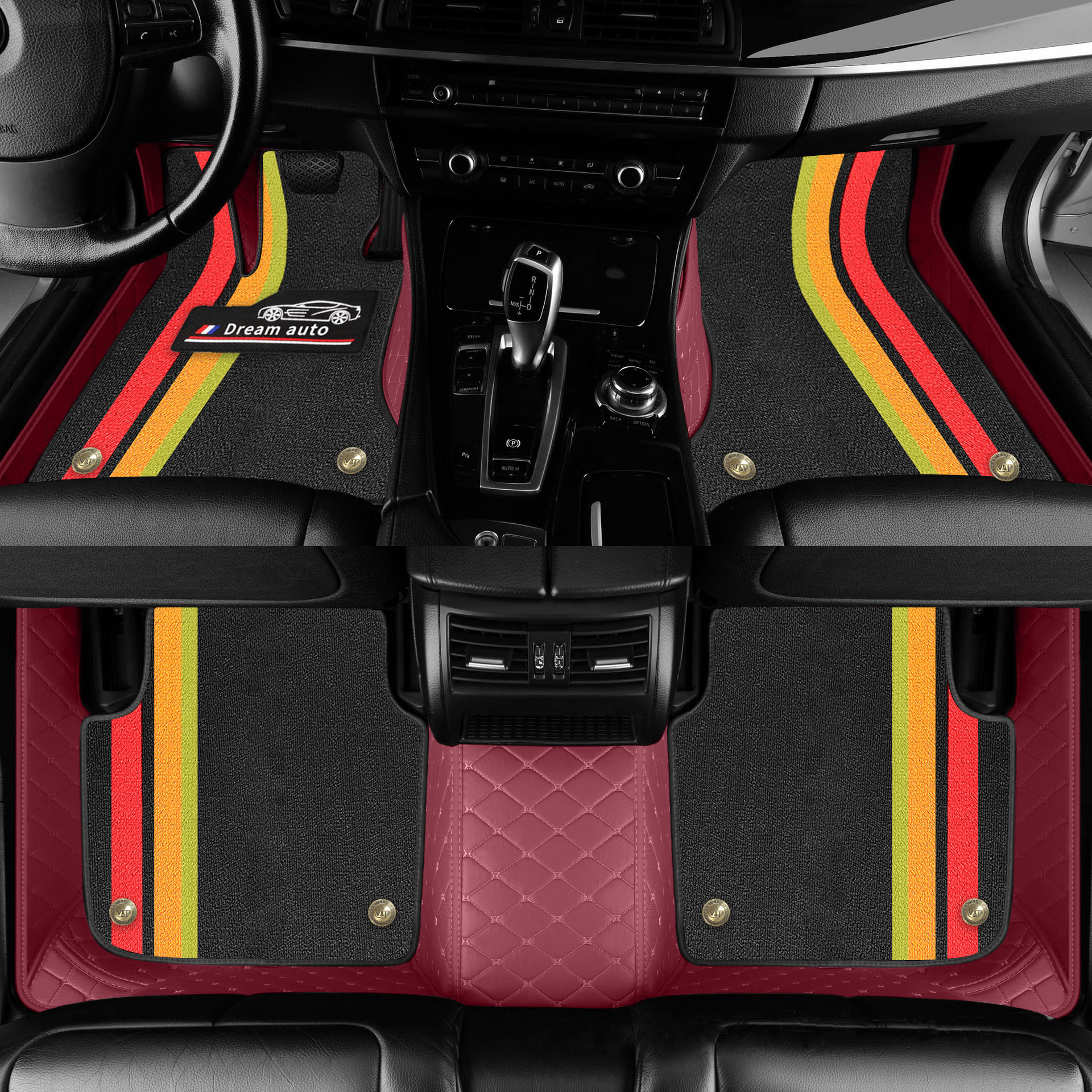 Double Layer Car Floor Mats 5D Luxury Leather Special Car Mats