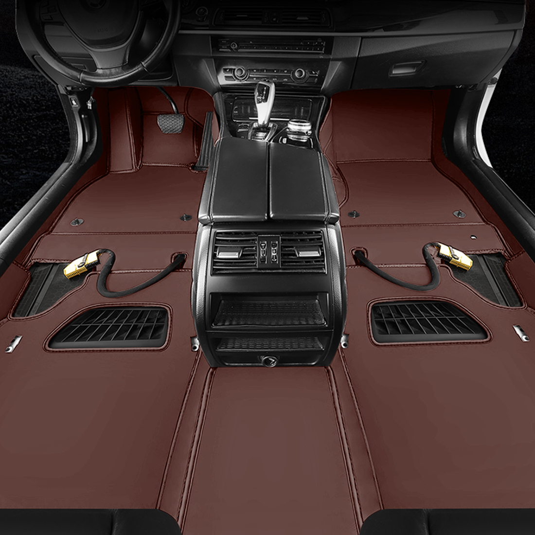 Double Layer Car Floor Mats 5D Luxury Leather Special Car Mats 