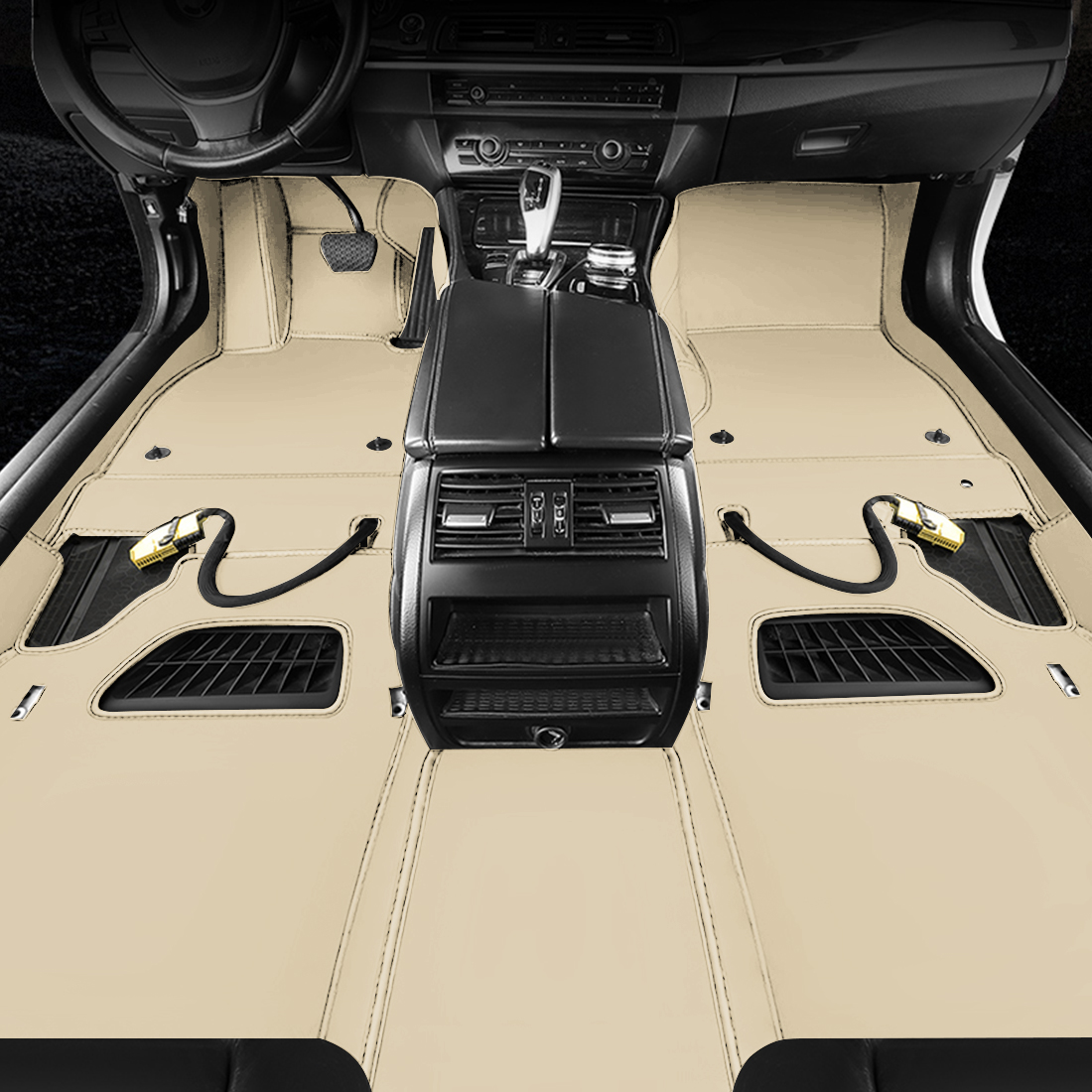 Double Layer Car Floor Mats 5D Luxury Leather Special Car Mats 