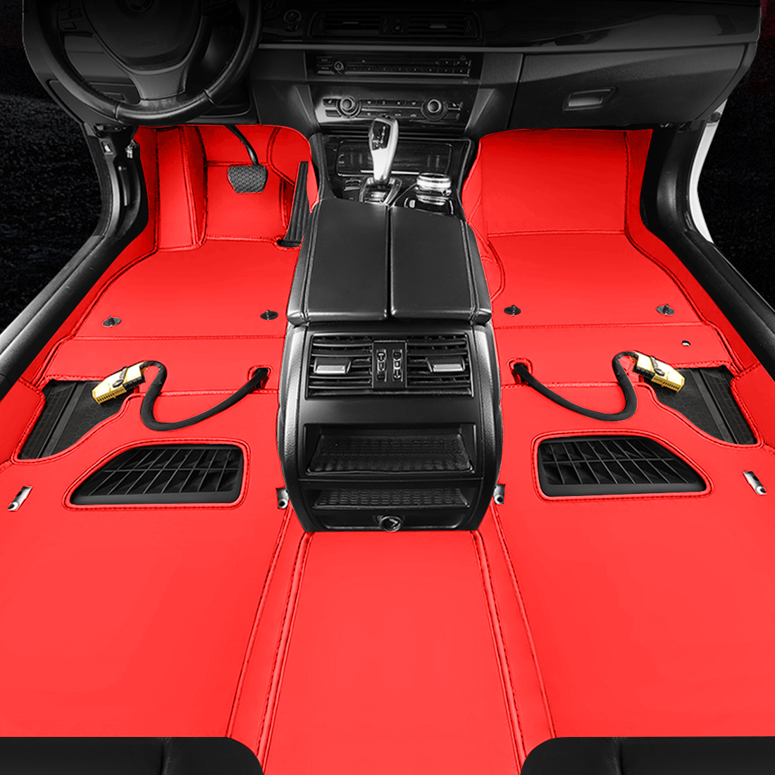 Double Layer Car Floor Mats 5D Luxury Leather Special Car Mats 