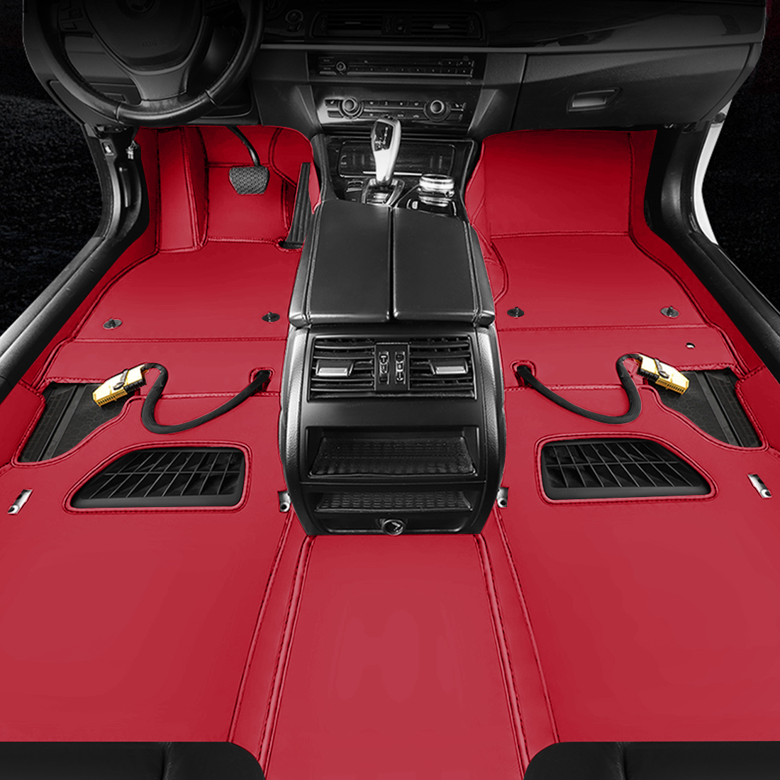 Double Layer Car Floor Mats 5D Luxury Leather Special Car Mats 
