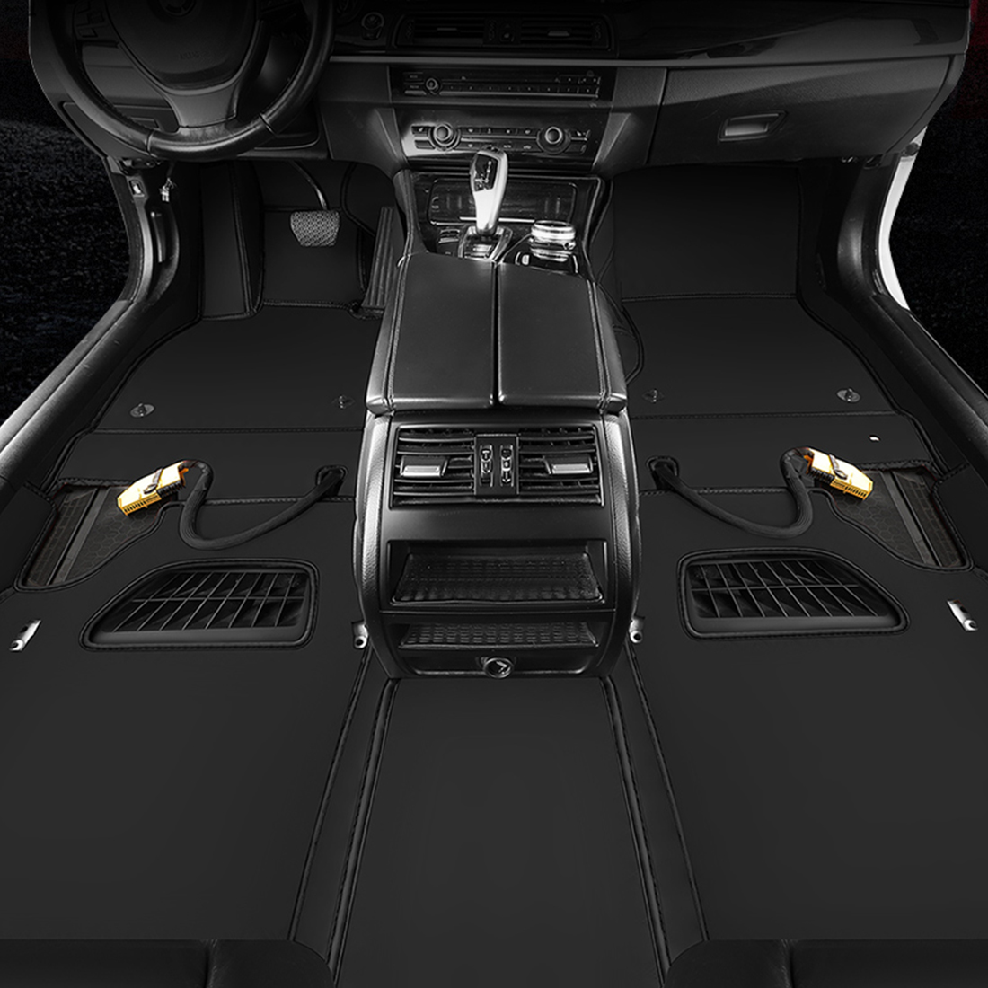 Double Layer Car Floor Mats 5D Luxury Leather Special Car Mats 