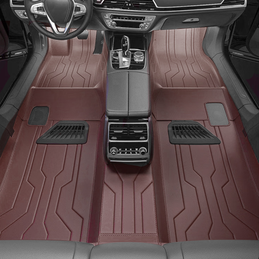 Double Layer Car Floor Mats 5D Luxury Leather Special Car Mats 