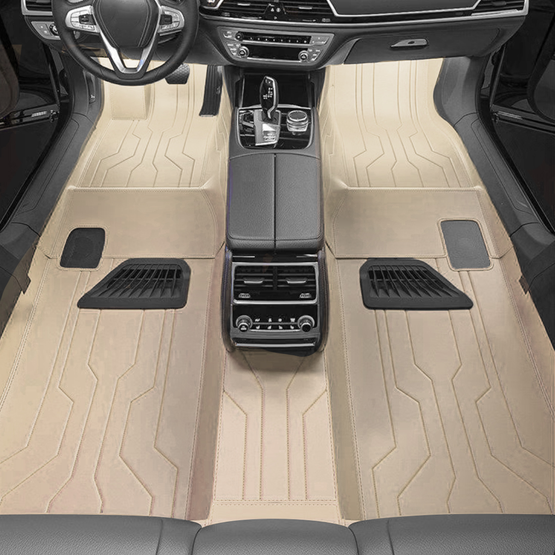 Double Layer Car Floor Mats 5D Luxury Leather Special Car Mats 