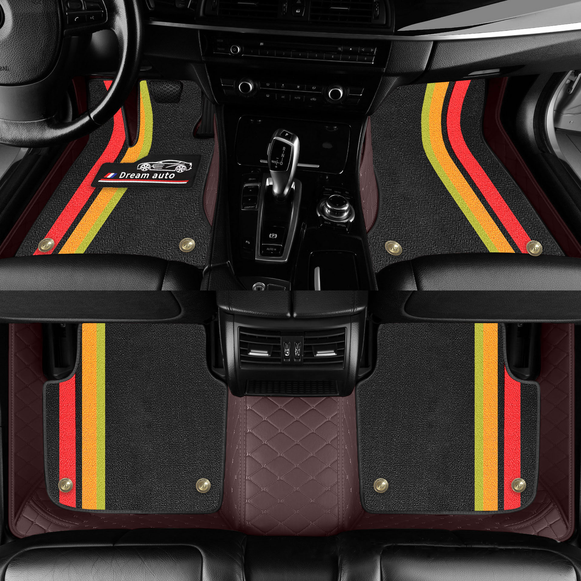 Double Layer Car Floor Mats 5D Luxury Leather Special Car Mats