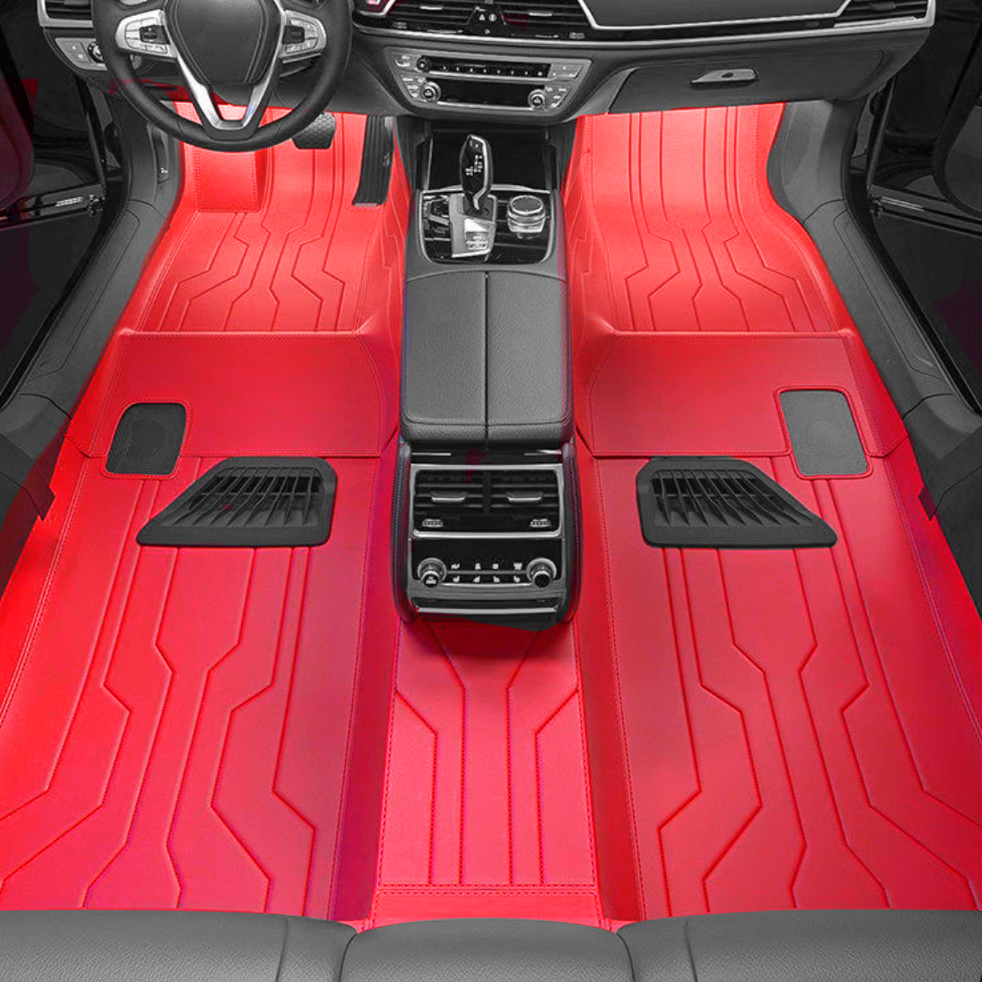 Double Layer Car Floor Mats 5D Luxury Leather Special Car Mats 