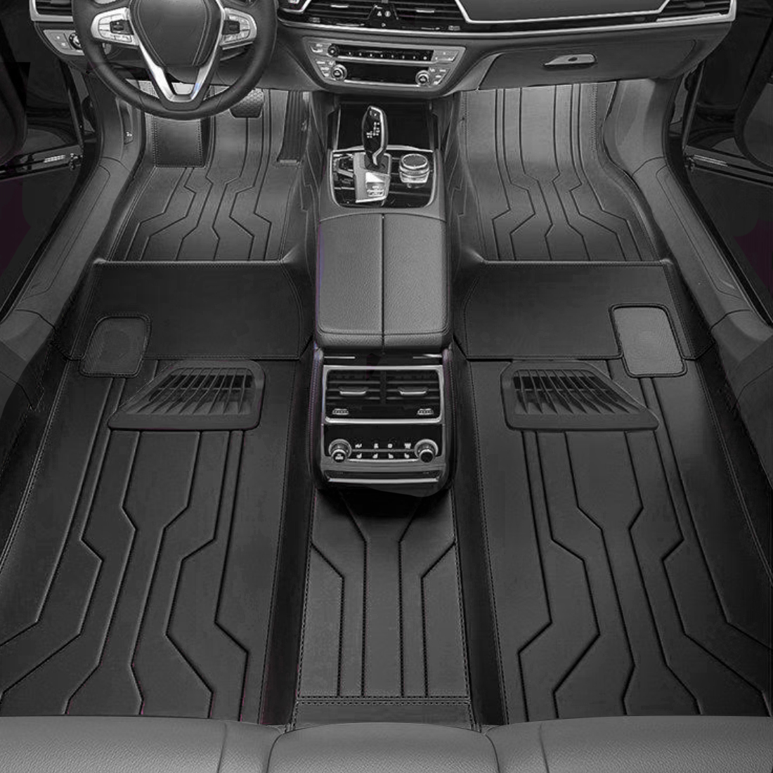 Double Layer Car Floor Mats 5D Luxury Leather Special Car Mats 