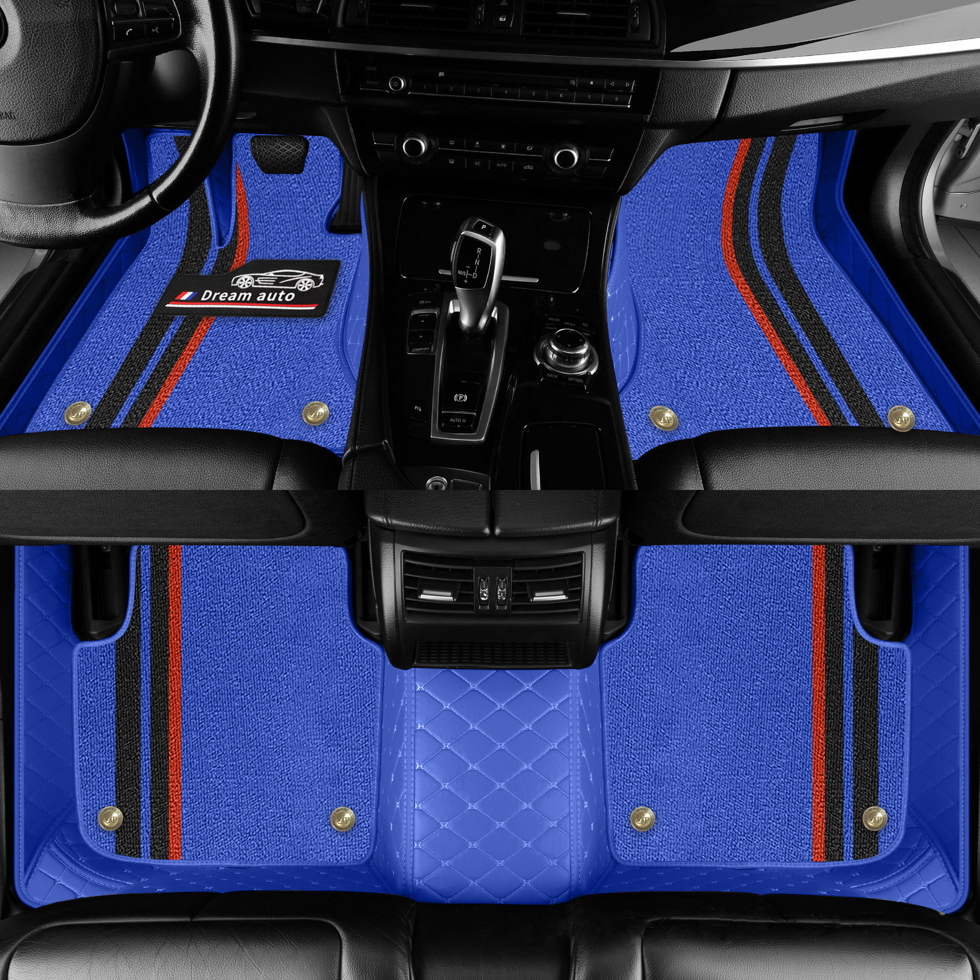 Double Layer Car Floor Mats 5D Luxury Leather Special Car Mats