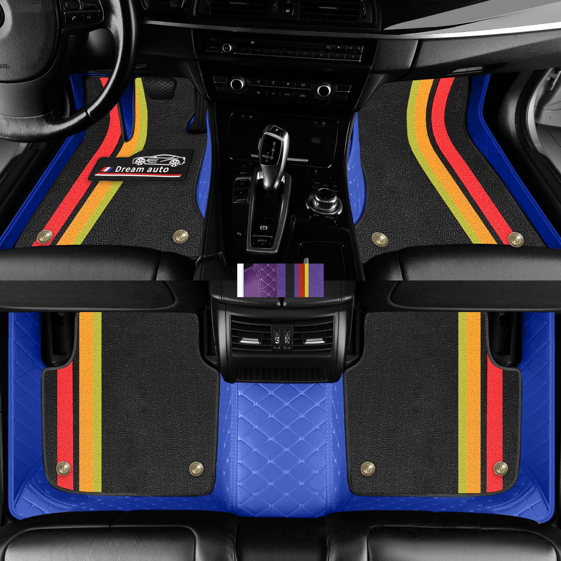 Double Layer Car Floor Mats 5D Luxury Leather Special Car Mats