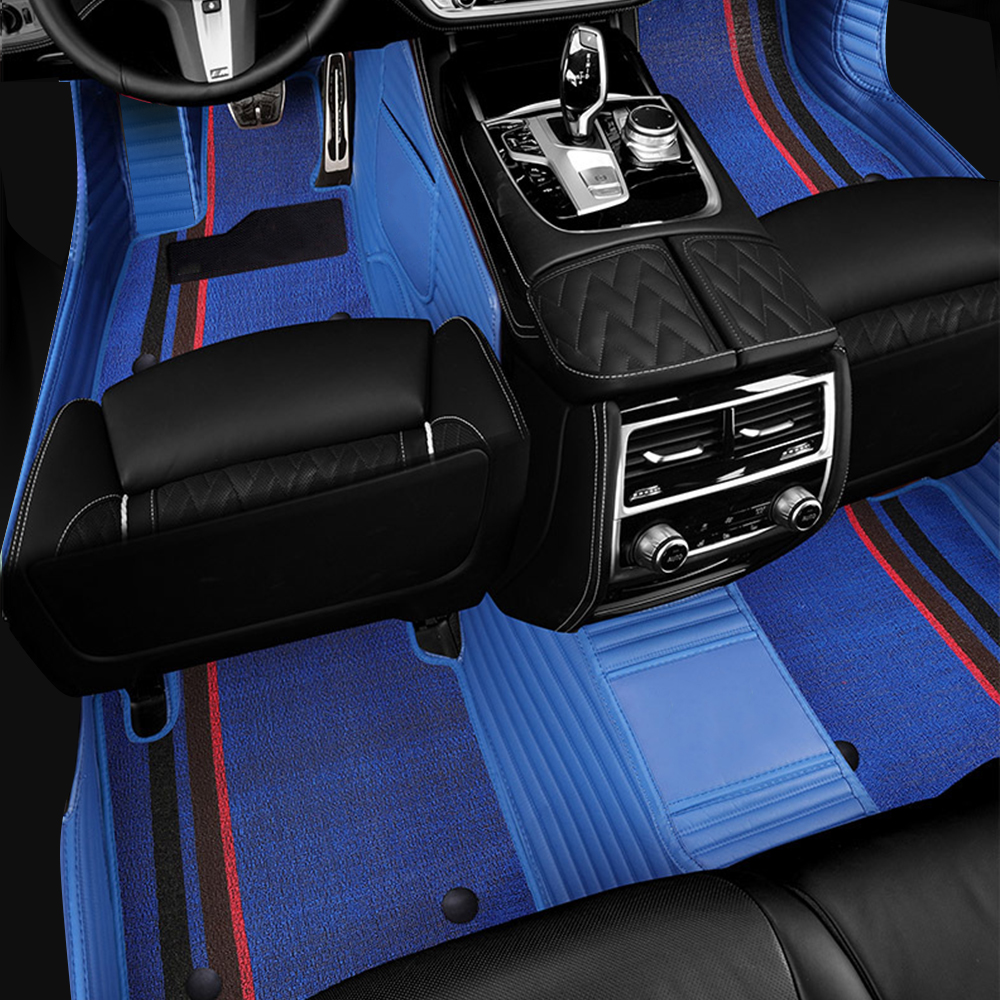 Double Layer Car Floor Mats 5D Luxury Leather Special Car Mats 