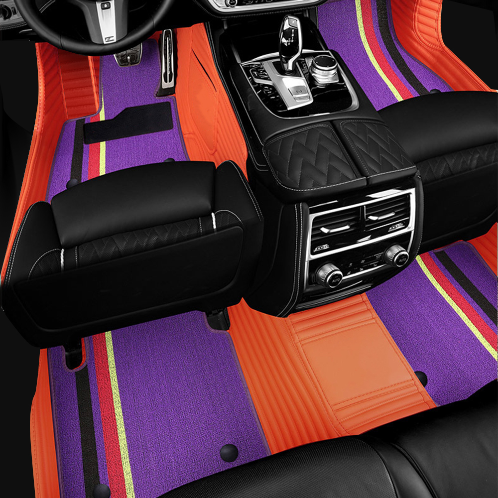 Double Layer Car Floor Mats 5D Luxury Leather Special Car Mats 