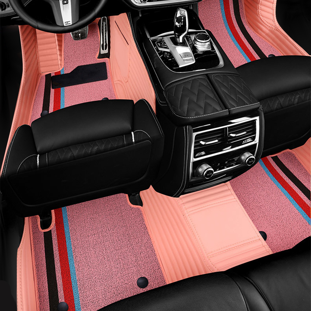 Double Layer Car Floor Mats 5D Luxury Leather Special Car Mats 