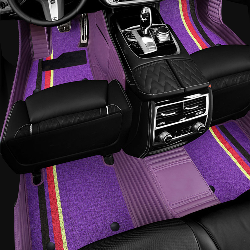 Double Layer Car Floor Mats 5D Luxury Leather Special Car Mats 