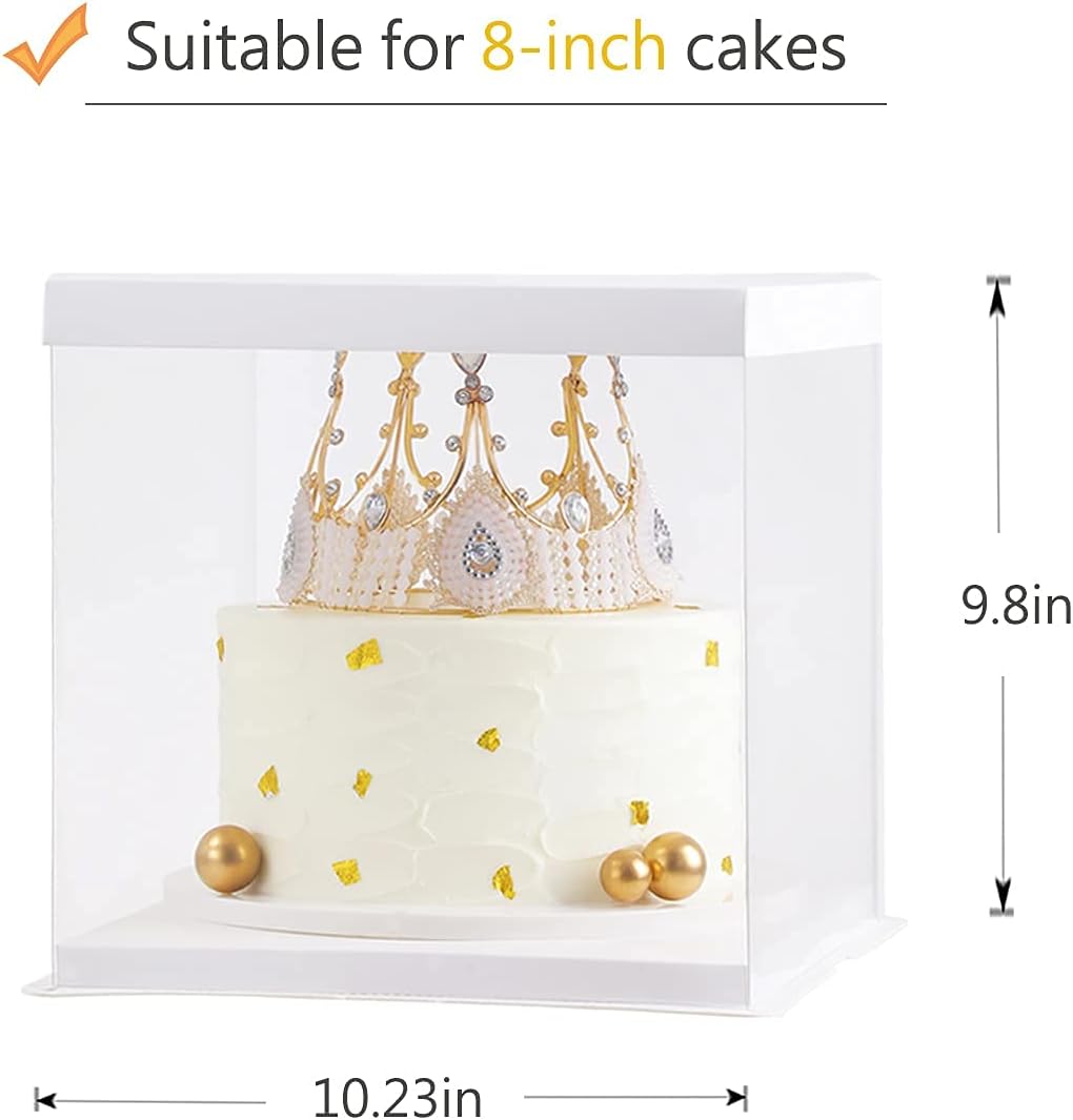 Custom Cake Boxes & Bakery Boxes — Food-Grade Cardboard, 4"-12" Sizes, Clear Window Option, No MOQ-Co-copier Packaging & Printing