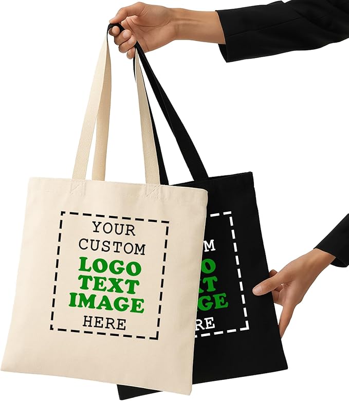 Custom Canvas Tote Bags Wholesale — Heavy-Duty Cotton Totes with Logo, Reusable Shopping Bags Bulk-Co-copier Packaging & Printing
