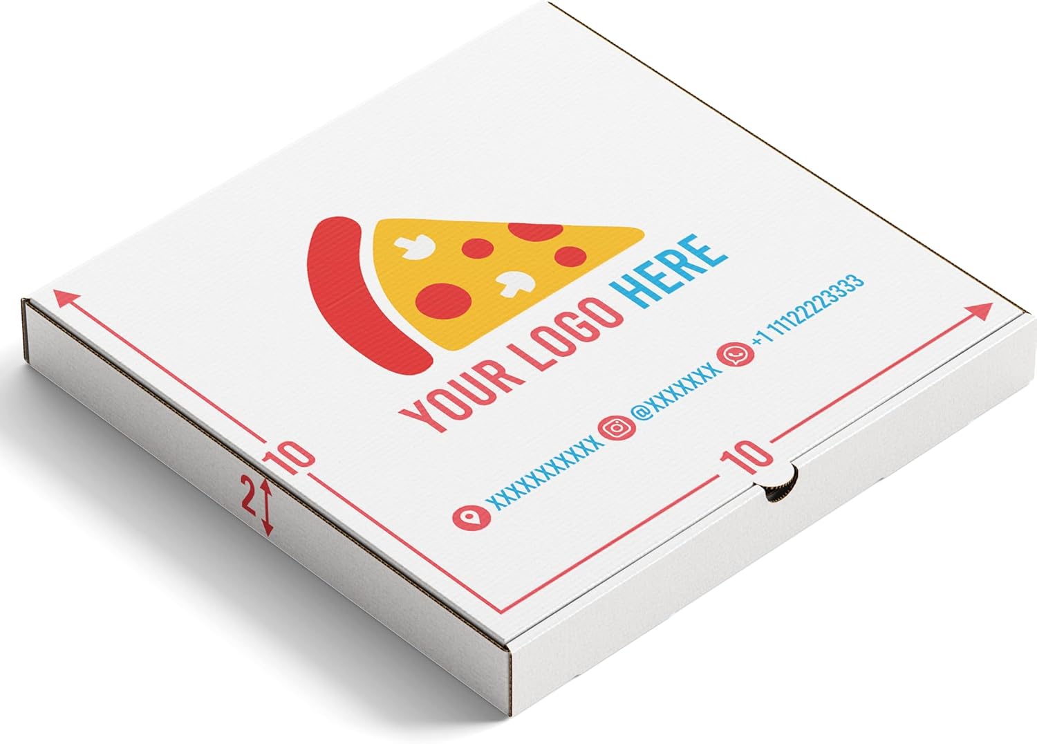 Custom Pizza Boxes – Food Grade Corrugated Takeout Boxes 6"-14", Grease-Resistant, Bulk for Pizzerias-Co-copier Packaging & Printing
