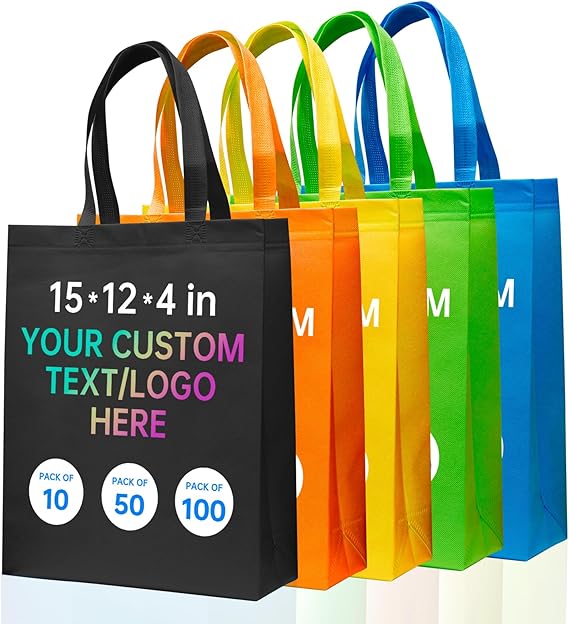 500 pieces Custom Non-Woven Bags Wholesale — Eco-Friendly Reusable Shopping Totes with Logo Bulk
