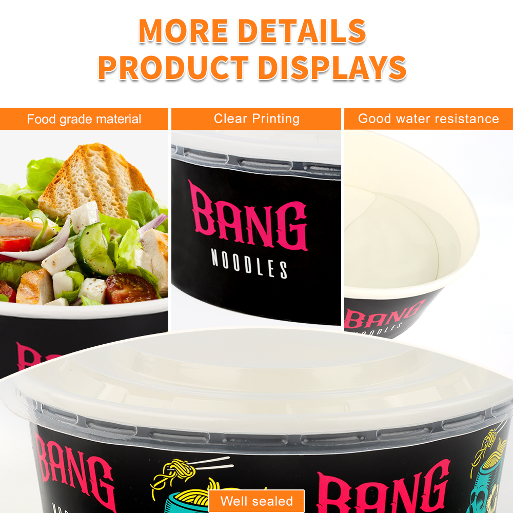 Paper Salad Bowls Wholesale – 12oz-32oz Kraft & White Food Bowls, PE-Coated, with Lids, Bulk for Salads-Co-copier Packaging & Printing