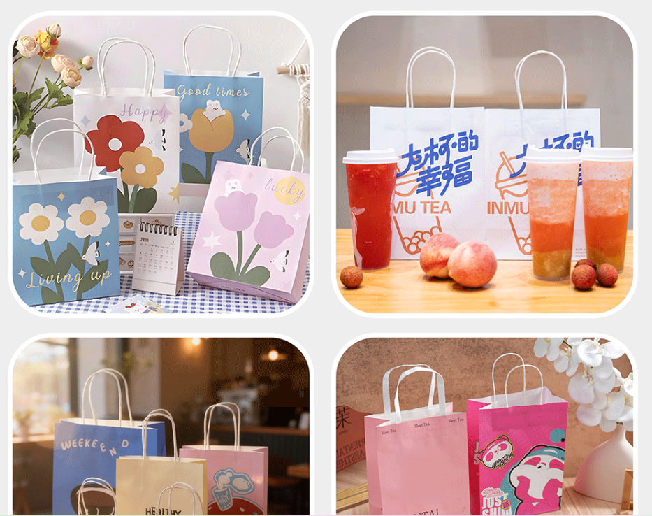 Custom Paper Bags Wholesale — Printed Shopping Bags, Kraft & White Gift Bags with Handles Bulk-Co-copier Packaging & Printing