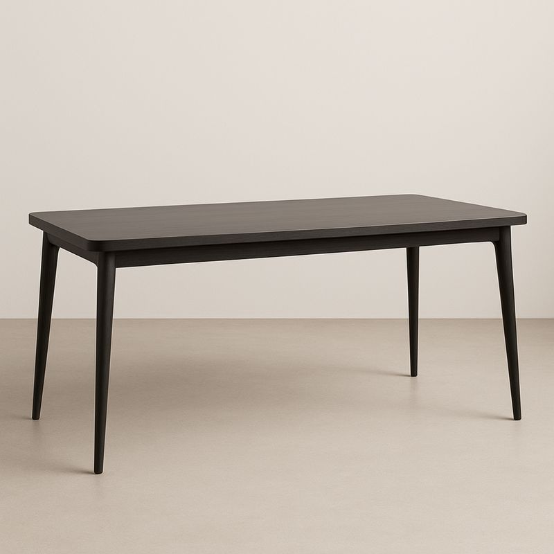 Stół prostokątny drewniany 150x80x75 cm Czarny